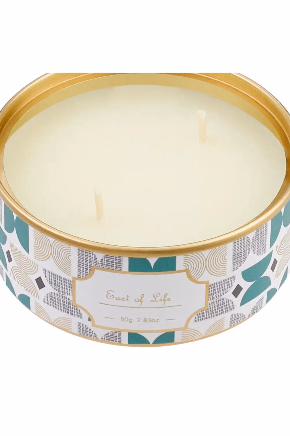 SHEONLY Plum Blossom Two-Wick Soy Wax Scented Candle in Multicolour Metal Can – 4