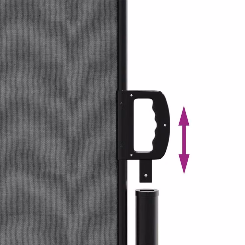Berkfield Home Retractable Side Awning in Anthracite Grey, W/H: 1200 x 140 cm – 2