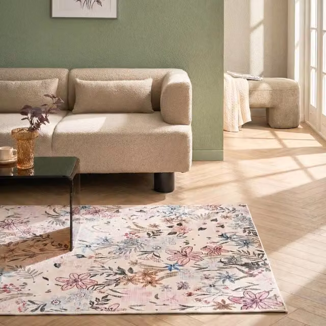 Wyld and Coco Multicolour Floral Boho Area Rug, W: 140 cm, L: 200 cm – 1