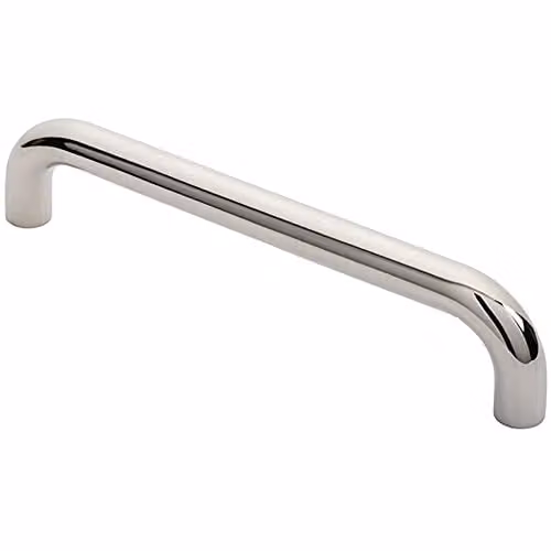 Loops Round D Bar Pull Handle in Polished Bright Stainless Steel, Silver, W: 325 mm, D: 25 mm, Fixing Centres: 300 mm
