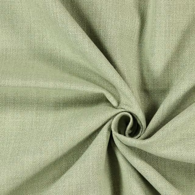 Prestigious Textiles Saxon Plain Cotton Fabric in Lichen Green