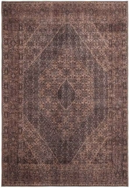 Kukoon Vintage Distressed Soft Pile Area Rug in Beige and Brown, W/D/H: 60 x 240 cm – 1