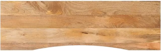 Berkfield Home Rustic Solid Mango Wood Desk Top with Curve, Brown, W: 160 cm, D: 50 cm, H: 2.5 cm