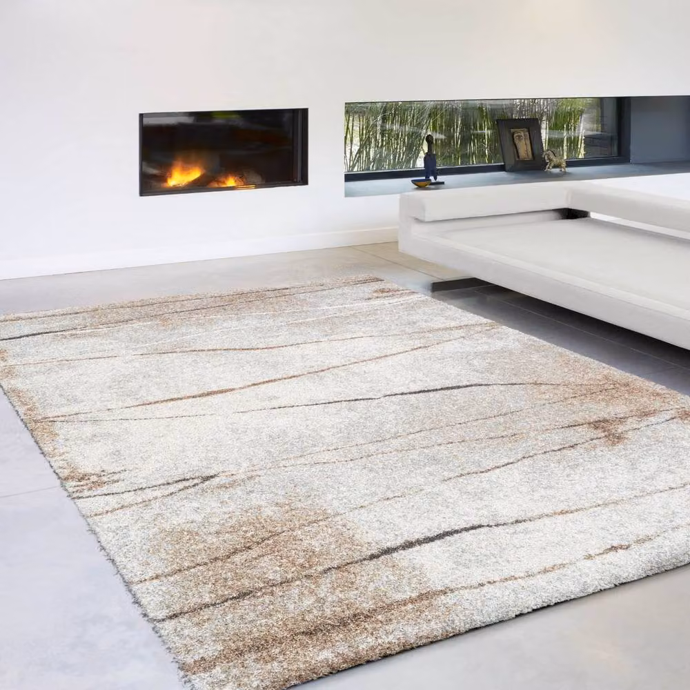 The Rug Shop UK Modern Abstract Beige Easy Care Area Rug W: 160 cm, L: 230 cm – 2