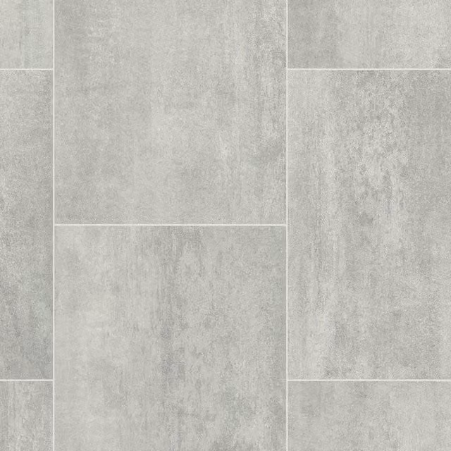 Vinyl Flooring UK Grey Tile Effect 2.0mm Felt Backed Sheet Vinyl Flooring W: 400 cm, L: 900 cm
