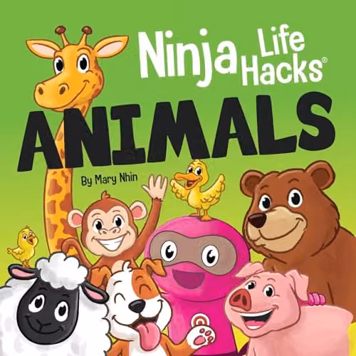 Ninja Life Hacks Animals Children's Book by Mary Nhin, Multicolour, 21.59 x 21.59 cm