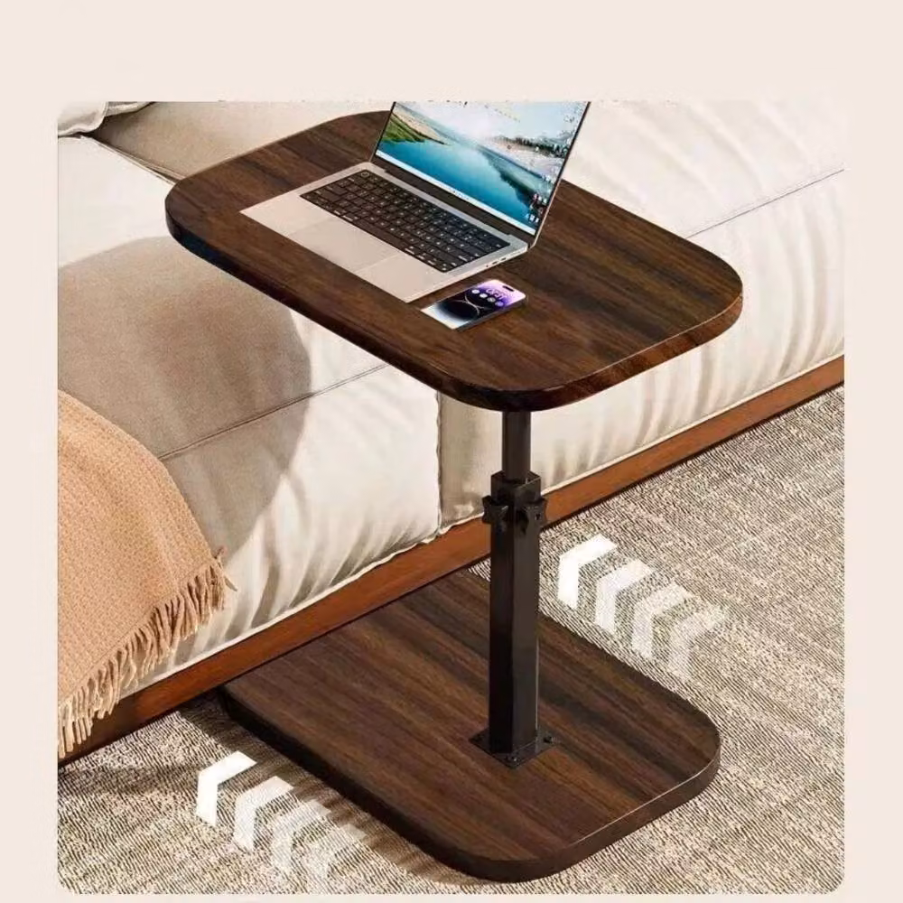 Havendro Adjustable C-Shaped Sofa Side Table in Brown – 4