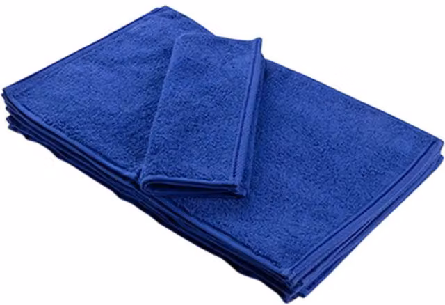 ARTG Blue Cotton Terrycloth Guest Towel with Border