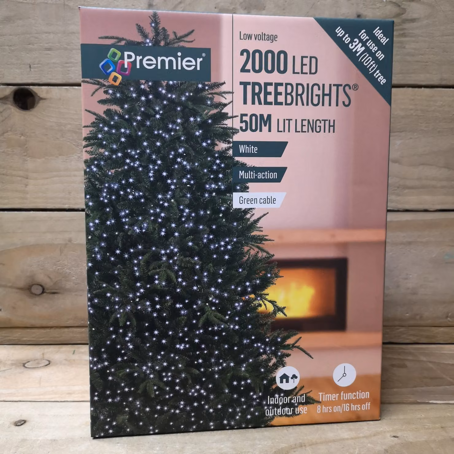 Samuel Alexander 2000 LED TreeBrights Christmas String Lights with Timer, Cool White, 50m – 4