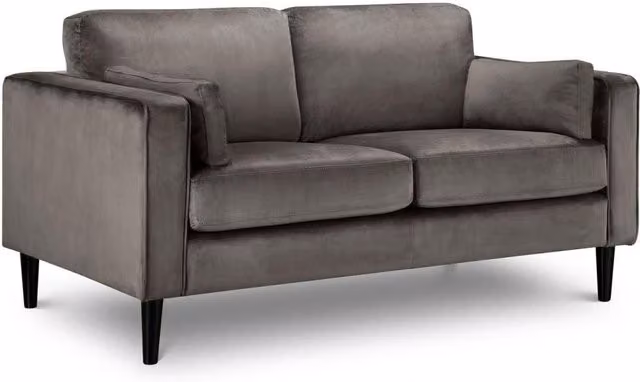 Ashfield Grey Velvet 3 Seater Modern Upholstered Sofa – 1