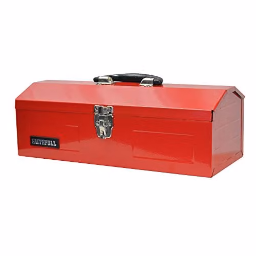 Faithfull Red Metal Barn Toolbox, W: 42 cm – 1