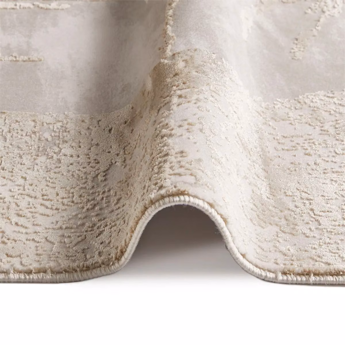 The Rug Shop UK Beige and White Abstract Modern Easy Care Area Rug W: 300 cm, D: 400 cm – 2