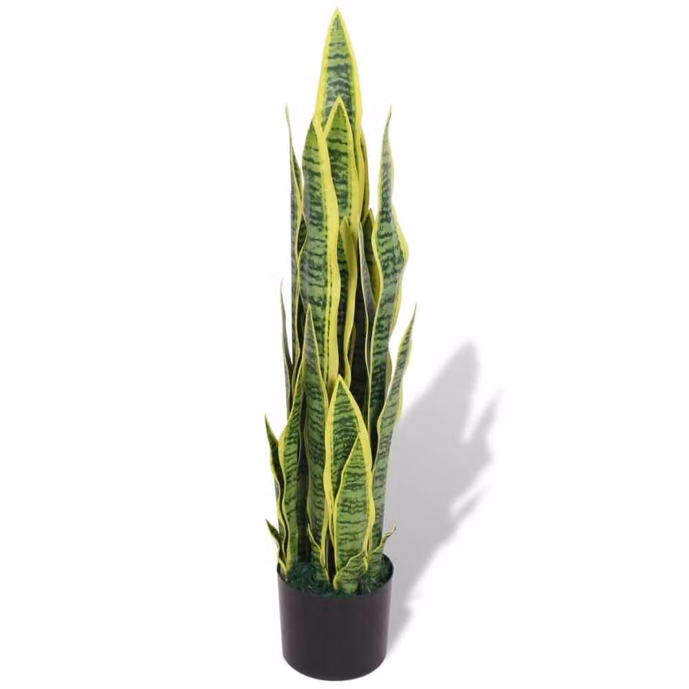 Berkfield Home Artificial Sansevieria Potted Plant in Green, Height: 90 cm – 2