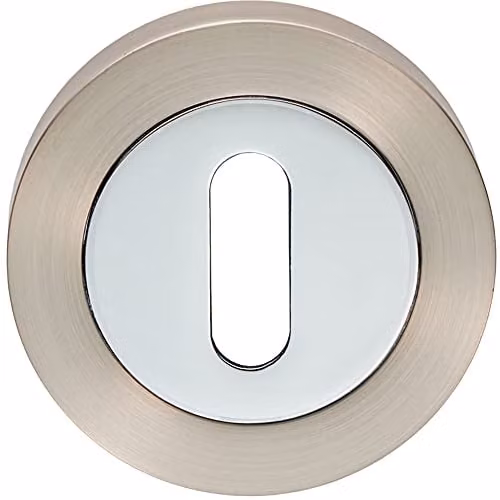 Loops 50mm Lock Profile Escutcheon with Concealed Fix in Silver