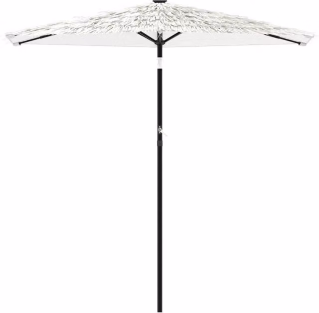 Berkfield Home Durable Garden Parasol with Steel Pole, White, W/D/H: 268 x 268 x 226 cm
