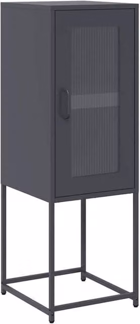 Berkfield Home Anthracite Sideboard in Matt Dark Grey, W/D/H: 36 x 39 x 107 cm – 1