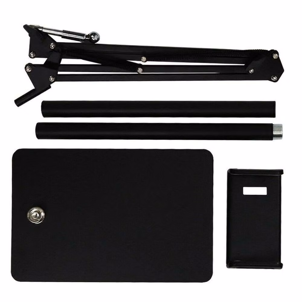 NESTLUNE Universal 360° Adjustable Floor Stand Tablet Holder in Black – 2