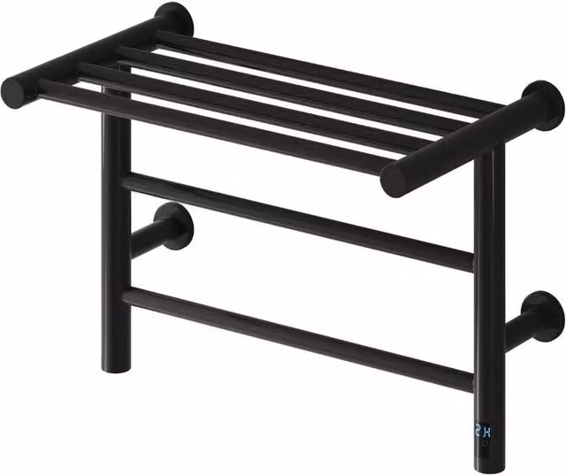 Bathroom Kingdom Maira Electric Black Heated Towel Rail W: 35 cm, H: 50 cm