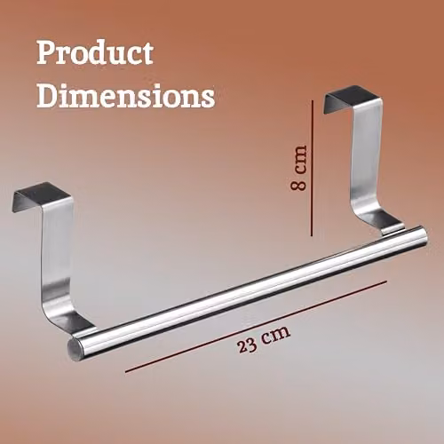 Orsina Stainless Steel Over Door Hanging Rail in Silver – 2