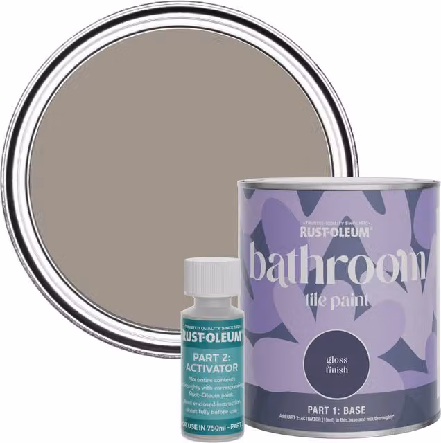 Rust-Oleum Bathroom Tile Paint in Gloss Finish, Whipped Truffle Beige, 0.75 l