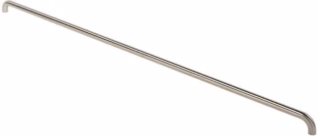 Loops Round D Bar Pull Handle in Brushed Satin Steel, Silver, Fixing Centres: 1830 x 30 mm