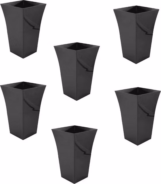 Black Milano Ceramic Planter Tub, Black, H: 29 cm, W: 44 cm, D: 6 cm