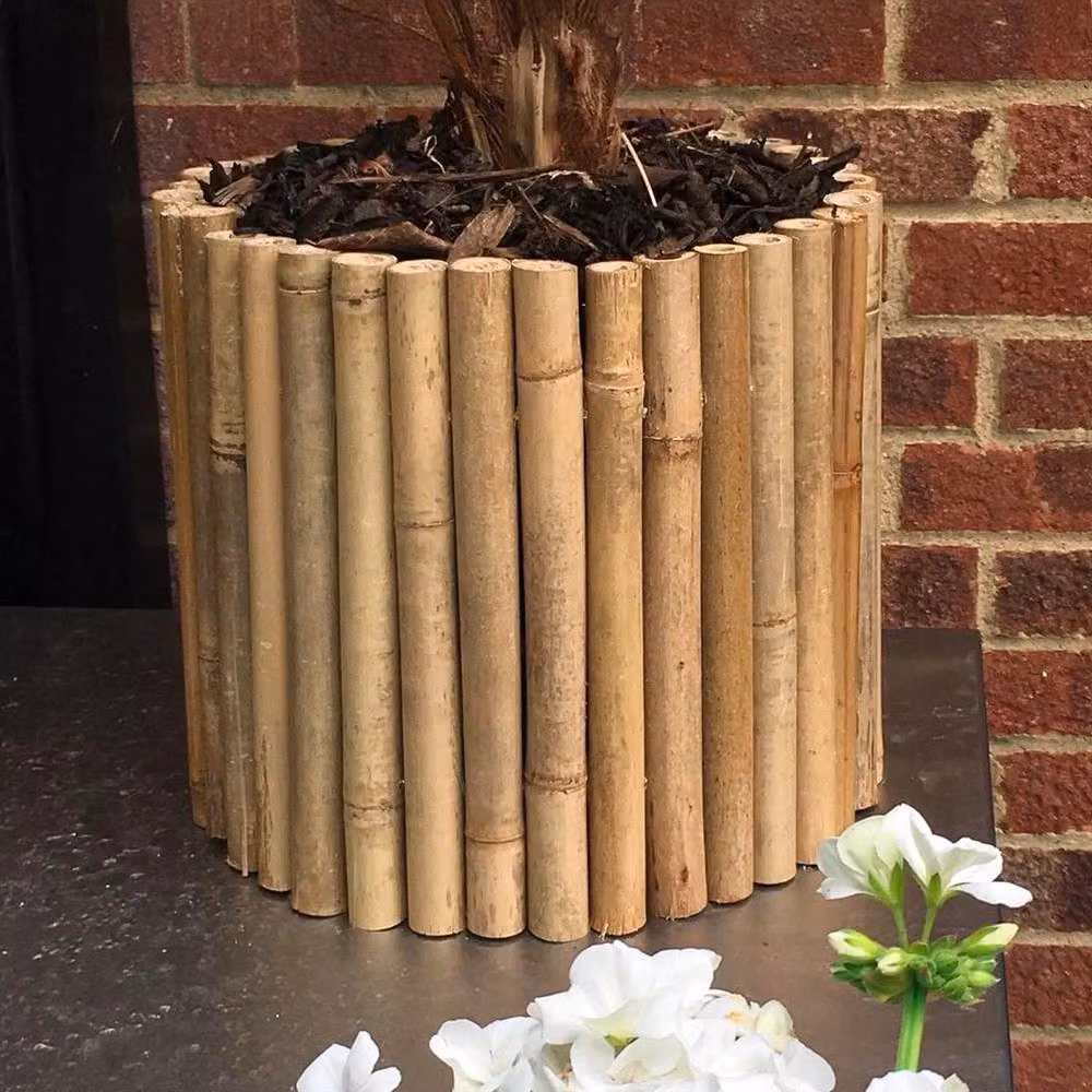 Havendro Bamboo Border Edging Planter in Brown, W/H: 100 x 30 cm – 3