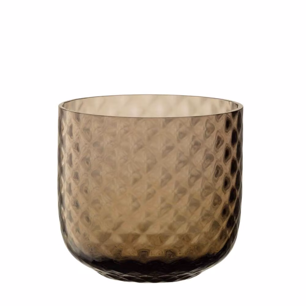 LSA Dapple Glass Tumbler Set of 2, Earth Brown, 300ml per glass – 2
