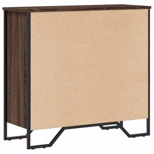 vidaXL Modern Brown Bookcase in MDF and Metal, W/D/H: 80 x 31 x 74.5 cm – 6