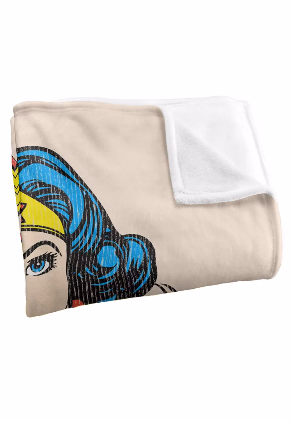 LOGOVISION Wonder Woman Officially Licensed Super Soft Fleece Throw Blanket, White and Multicolour, W/D/H: 152 x 127 cm – 3