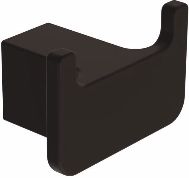 Luxury Living Nero Double Bathroom Robe Hook in Black Stainless Steel