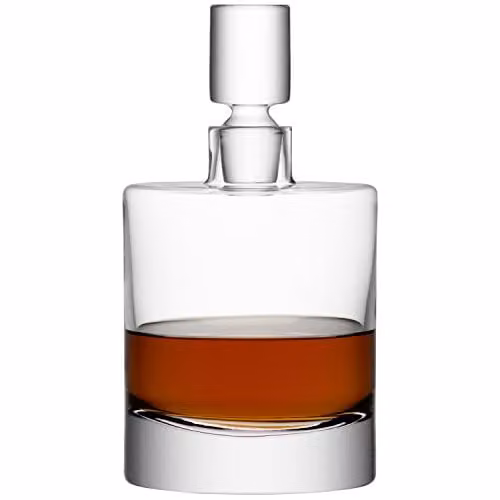 LSA Boris Handmade Glass Decanter with Stopper, Transparent, 1.4 l – 1