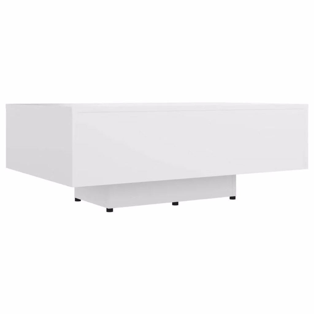 Berkfield Home Modern White Coffee Table in Engineered Wood, W/D/H: 85 x 55 x 31 cm – 2