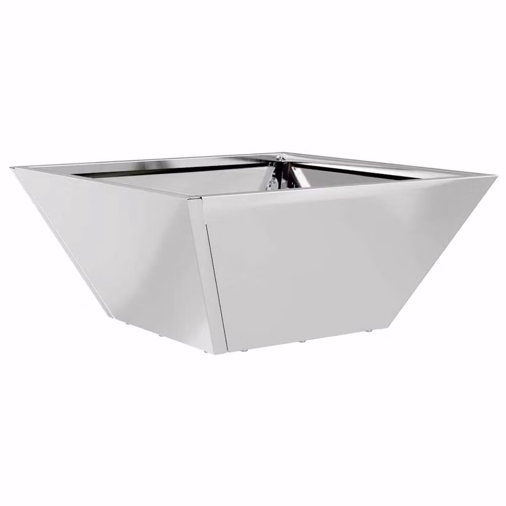 Berkfield Home Modern Garden Bowl Planter in Silver Galvanised Steel, W/D/H: 35 x 35 x 15 cm – 3
