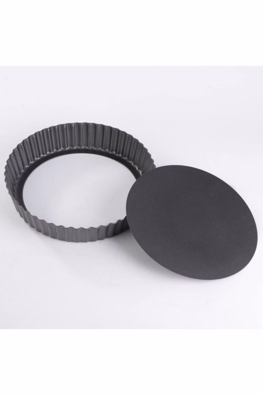 KDMD Non Stick Fluted Tart Pan with Removable Loose Base, 24 cm, Black – 2