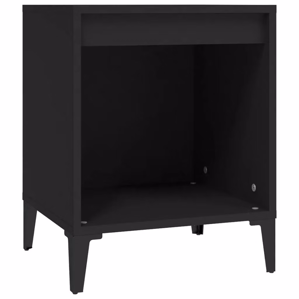 Berkfield Home Set of 2 Black Classic Bedside Cabinets, W/D/H: 40 x 35 x 50 cm – 5