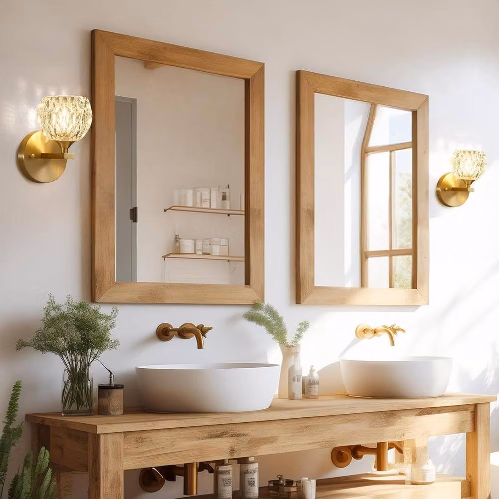 COMELY Vintage Gold Crystal Indoor Wall Lights with G9 Bulbs – 4