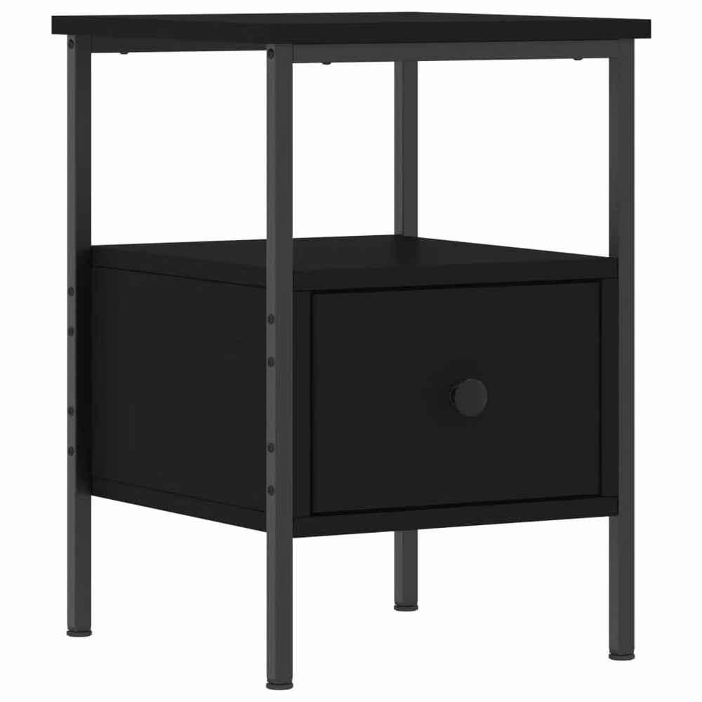 Berkfield Home Modern Black Bedside Cabinet W/D/H: 34 x 36 x 50 cm – 3