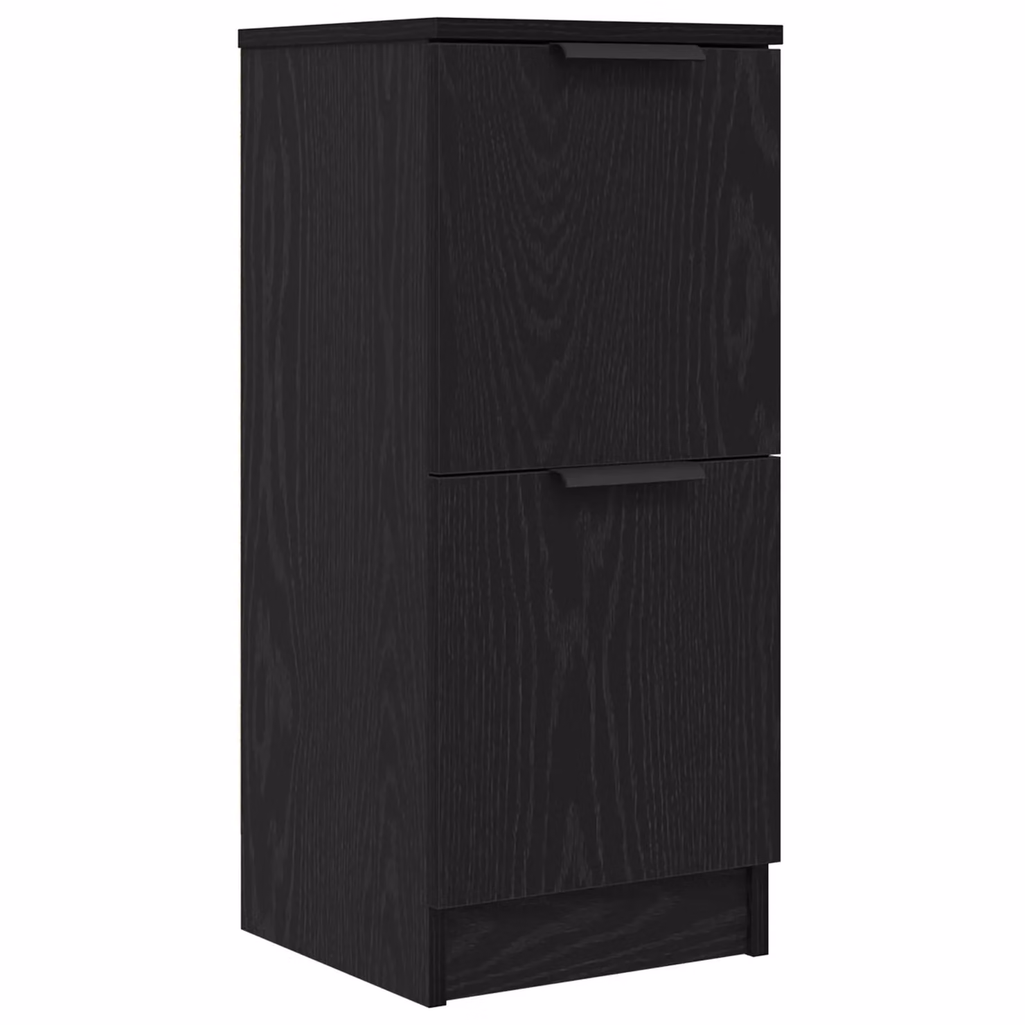 Berkfield Home Black Oak Sideboard in Black MDF, W/D/H: 30 x 30 x 70 cm – 2