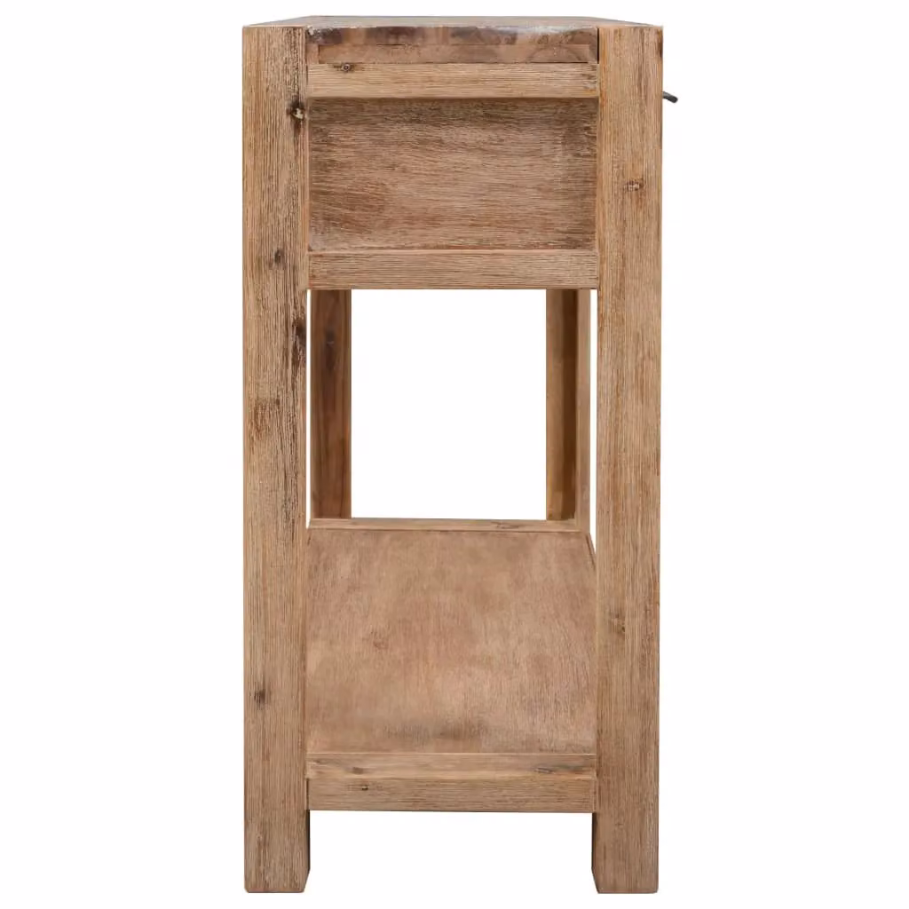 Berkfield Home Solid Acacia Wood Console Table in Brown, W/D/H: 82 x 33 x 73 cm – 4