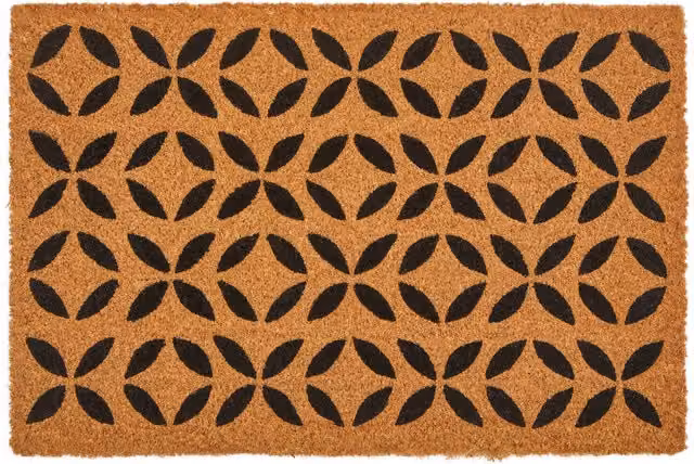 Orsina Filta Flower Coir Doormat in Brown