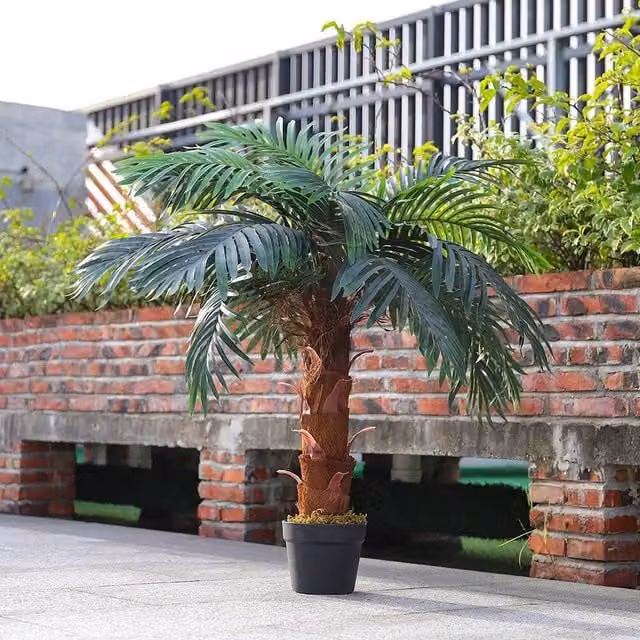 EONLION Green Artificial Palm Tree Potted Plant