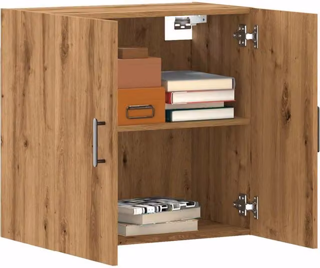 Berkfield Home Artisan Oak Wall Cabinet in Brown, W/D/H: 60 x 31 x 60 cm