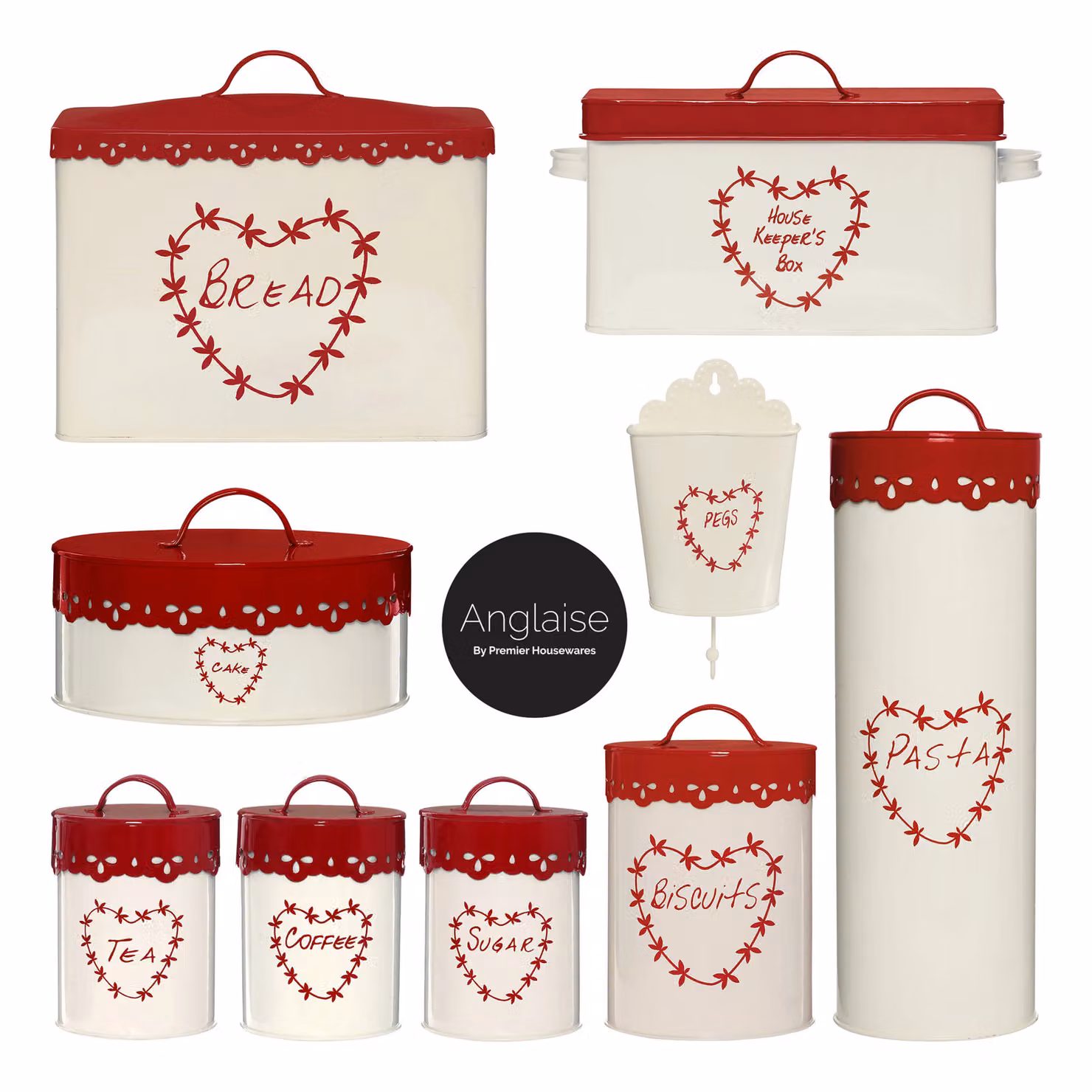 Orsina Maison by Premier Anglaise Airtight Biscuit Canister in Red – 2