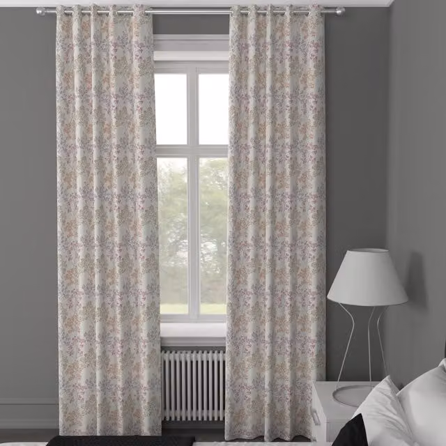 Terrys Blackout Cotton Fabric Panel Curtain with Eyelets in Multicolour Graphic Design