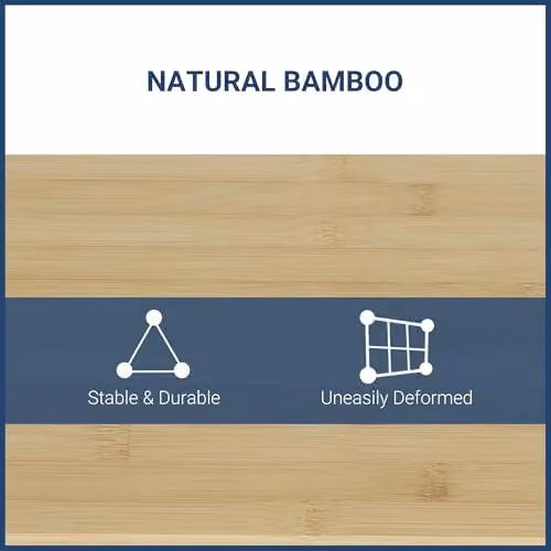 HOMCOM Bamboo Monitor Riser and Laptop Stand with Drawer, Brown, W: 25.5 cm, D: 25.5 cm, H: 11.5 cm – 7