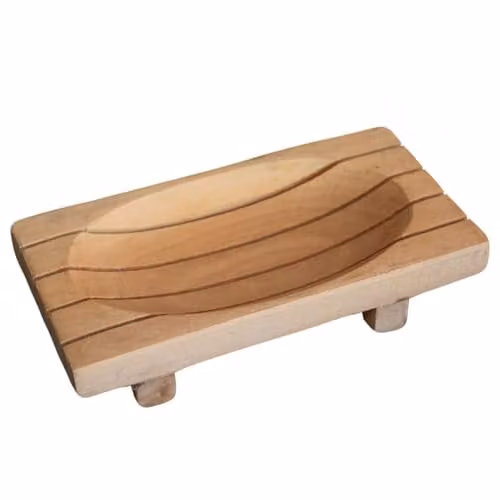 KDMD Classic Mahogany Soap Dish with Grid Drainer in Brown – 1