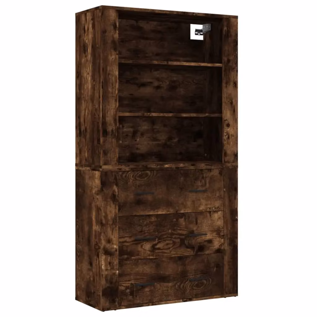Berkfield Home Smoked Oak Highboard in Brown – 2