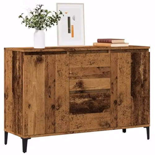 vidaXL Industrial Sideboard in Old Wood Brown, W/D/H: 102 x 35 x 70 cm – 3