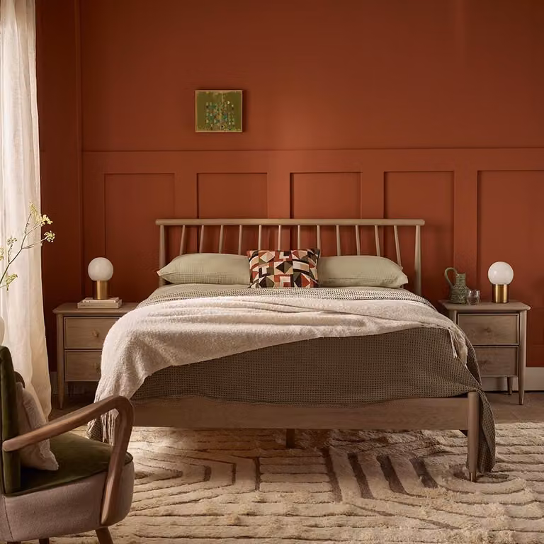 Atkin and Thyme Willow Kingsize Bed in Grey Acacia Wood